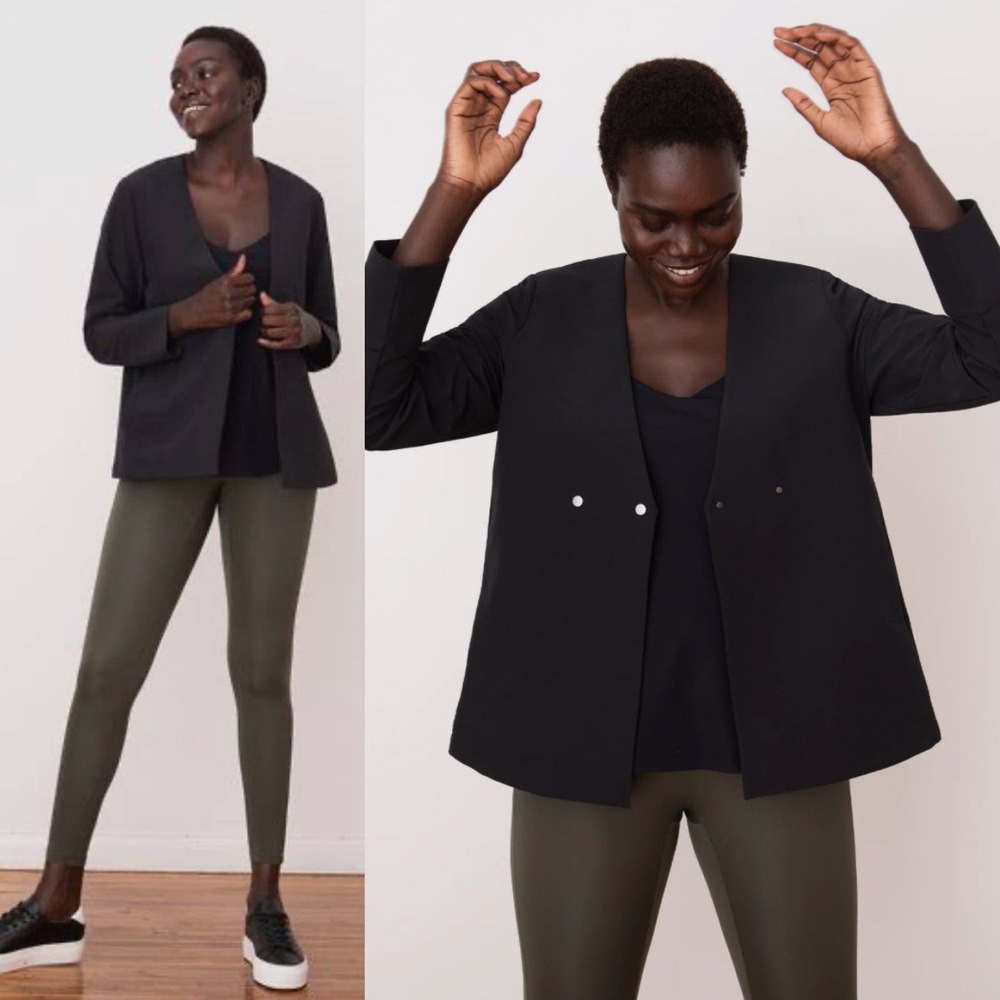 A Day Double take double breasted blazer in black